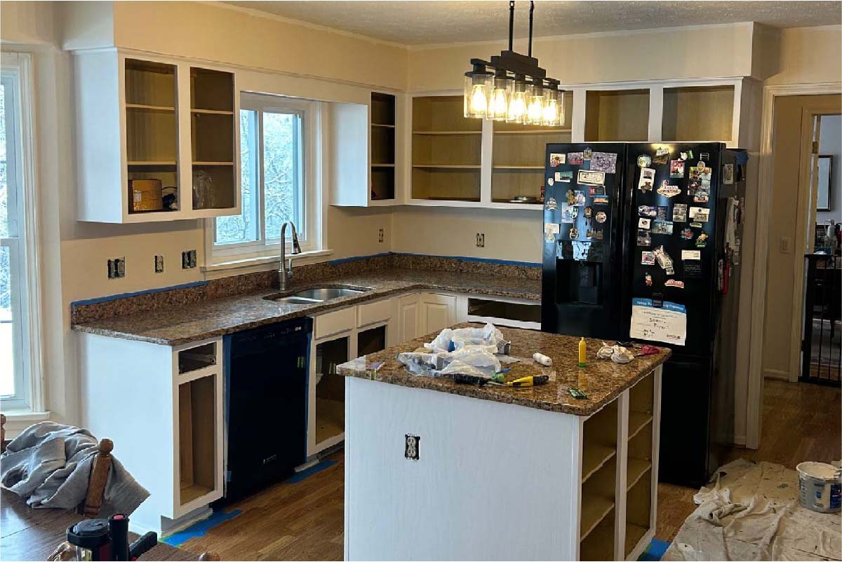 After picture of the full view of the kitchen