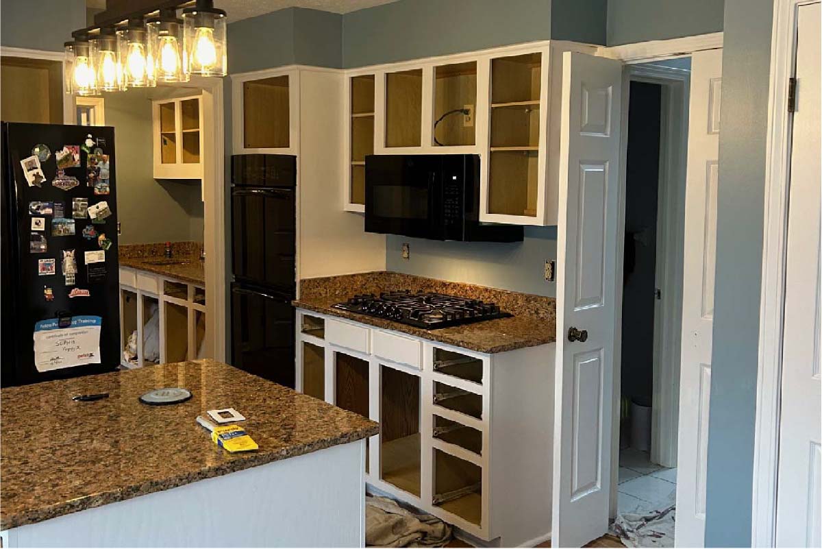 Stove cabinets after pictue