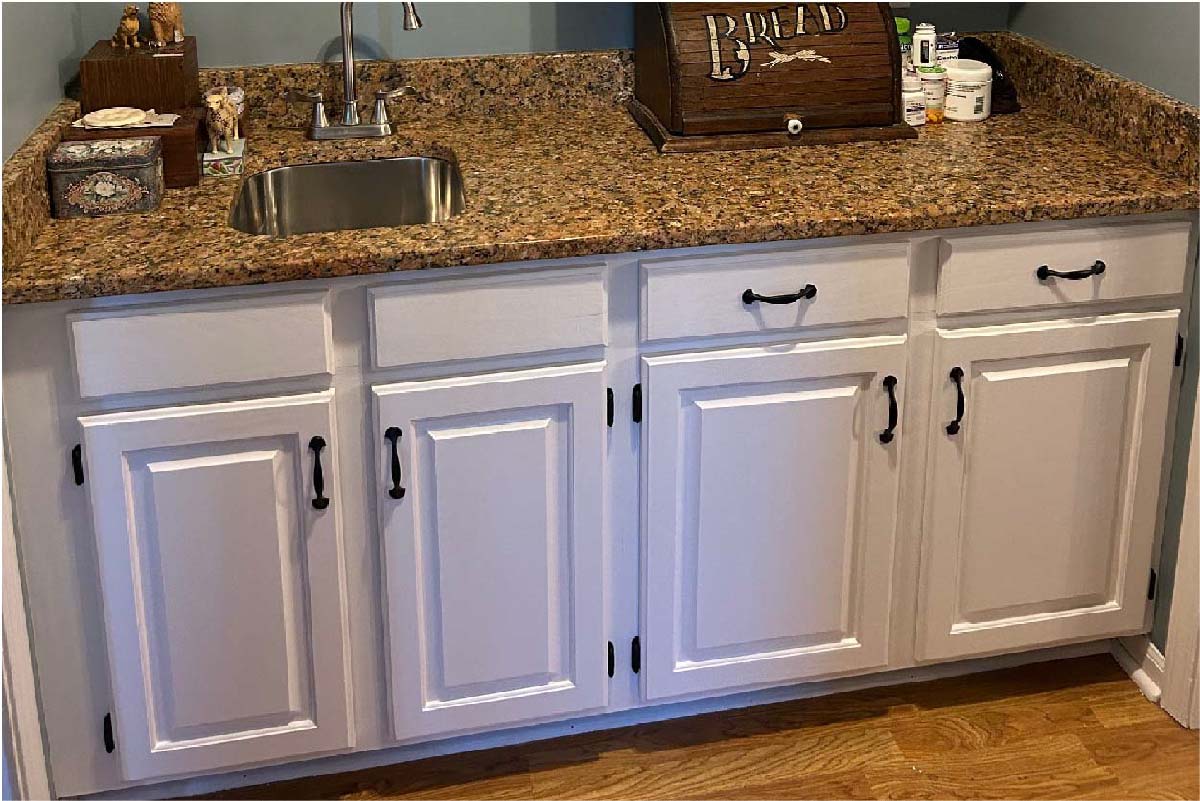 The after pictures of the sink. Fully finished